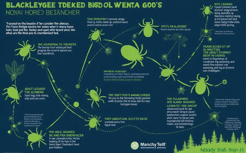 Blacklegged tick lifecycle calendar showing adult nymph and larval activity periods in Hudson Valley