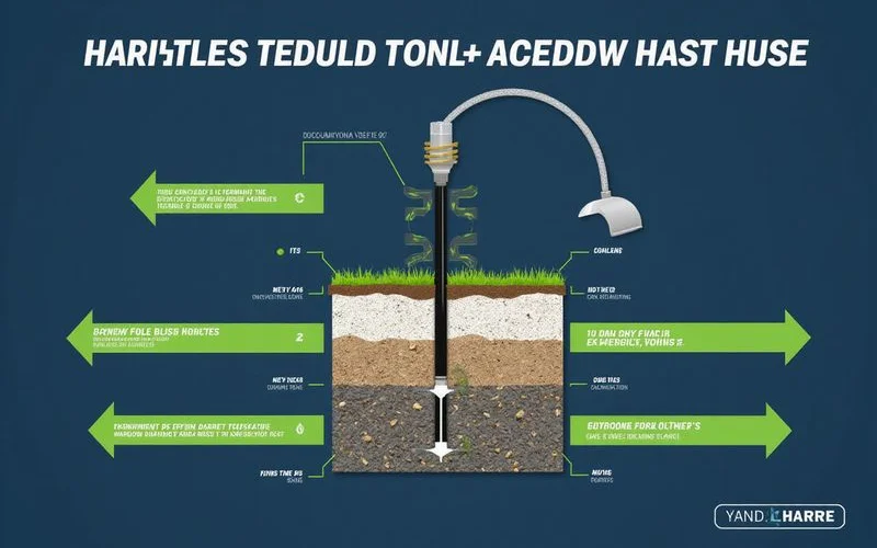 Cross section diagram showing liquid termite barrier treatment applied around a home foundation