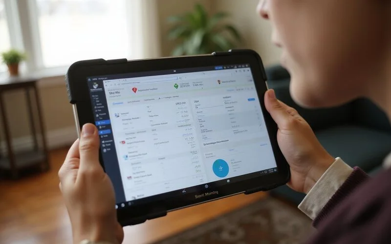 SMART monitoring dashboard on a tablet showing real time rodent activity data for a Westchester property