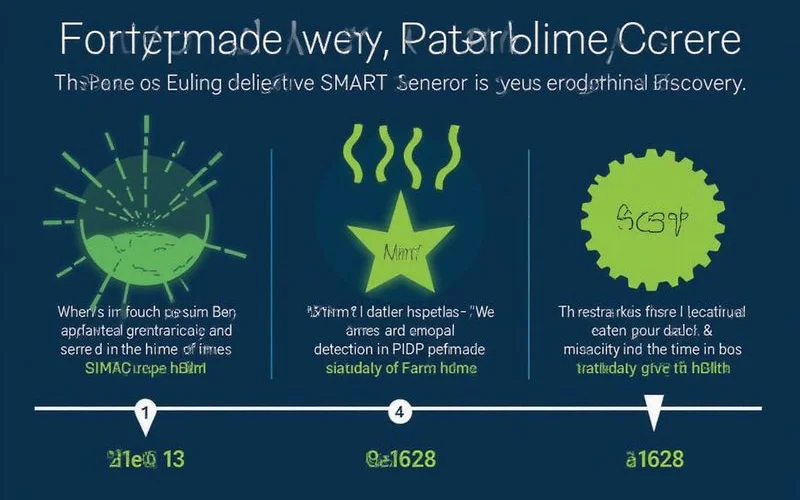 Timeline comparison showing early detection with SMART sensors versus delayed discovery with traditional methods
